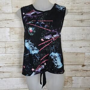 Star Wars Sleeveless T-Shirt Muscle Tee Black Space Disney Cotton Size L/XL